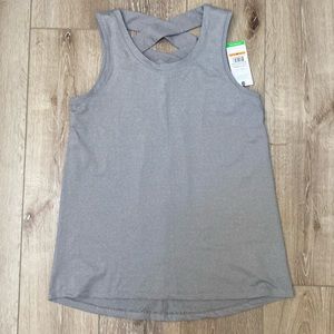 GAIAM new with tags Whitney cris cross back tank top Size Medium Heather Gray